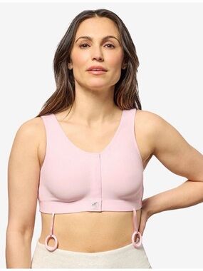 Masthead Elizabeth Pink Surgical Bra L Soft Velcro Closure Support Compression